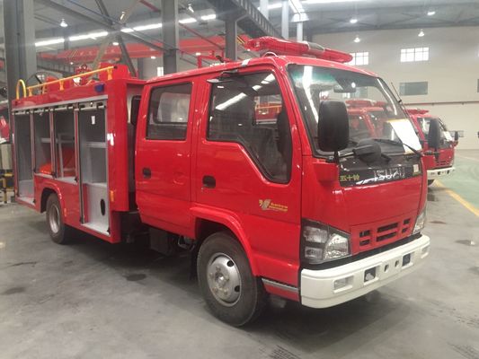 Isuzu Red Color Water Tank Fire Truck 2000kg Capacity EURO 6