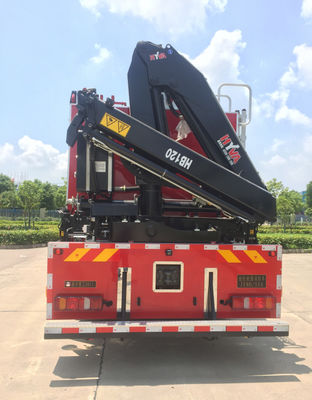 Fire Fighting 4X2 Emergency Rescue Fire Truck 228kw With 5 Ton Crane