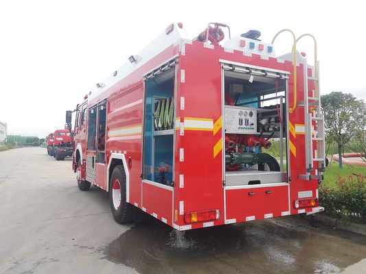 Water Foam Dry Powder Fire Truck 276kw 6x4 Multiple Function