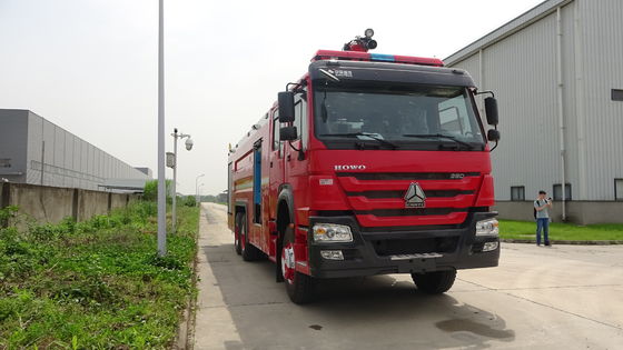 18 Meter Water Fire Engine , 6x4 336KW Heavy Rescue Vehicle With 10000L Water Capacity