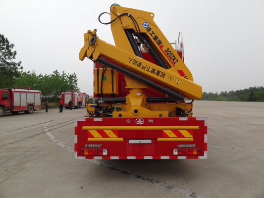 HOWO 228kw Emergency Rescue Fire Truck With XCMG 5T Crane Multifunctional