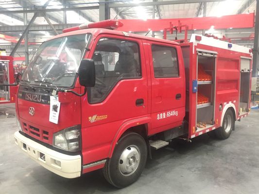 ISUZU 88KW Fire Response Vehicles , 2 Ton Water Tank Mini Truck Fire Truck