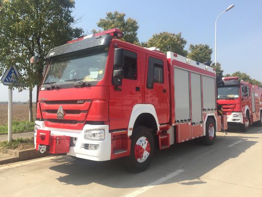 Пожарная машина 228КВ 4кс2 спасения света пожаротушения Хово с краном 5 тонн