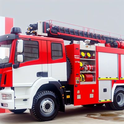 Foam Fire Truck 10000kg Load 177Kw Diesel Engine